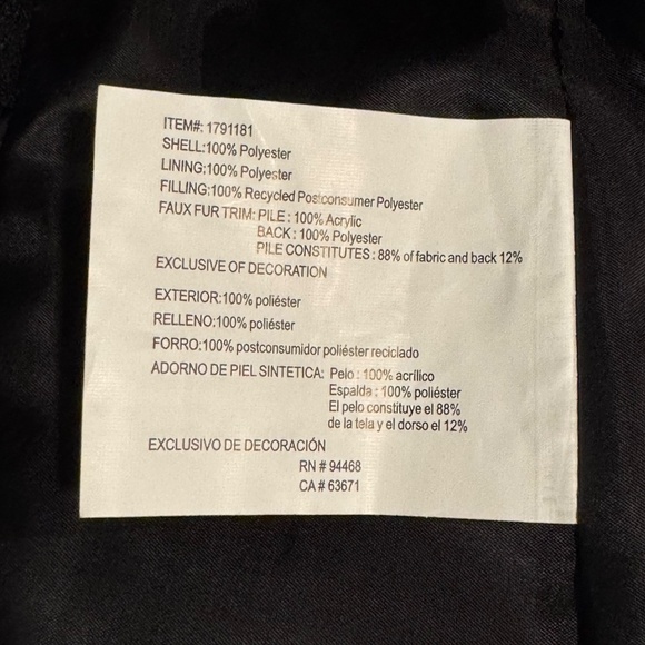 Nautica Ladies' Puffer Jacket, Water and Wind Resistant Black XL New with Tags - Picture 7 of 16